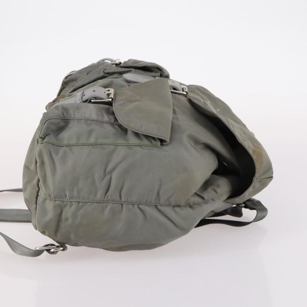 PRADA Backpack Nylon Green Silver Auth 141751 - Picture 3 of 16